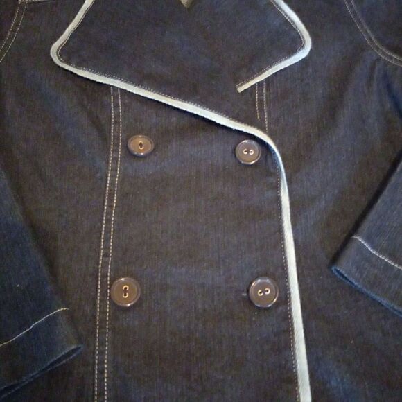 Denim Double Breasted Jacket - Picture 2 of 7